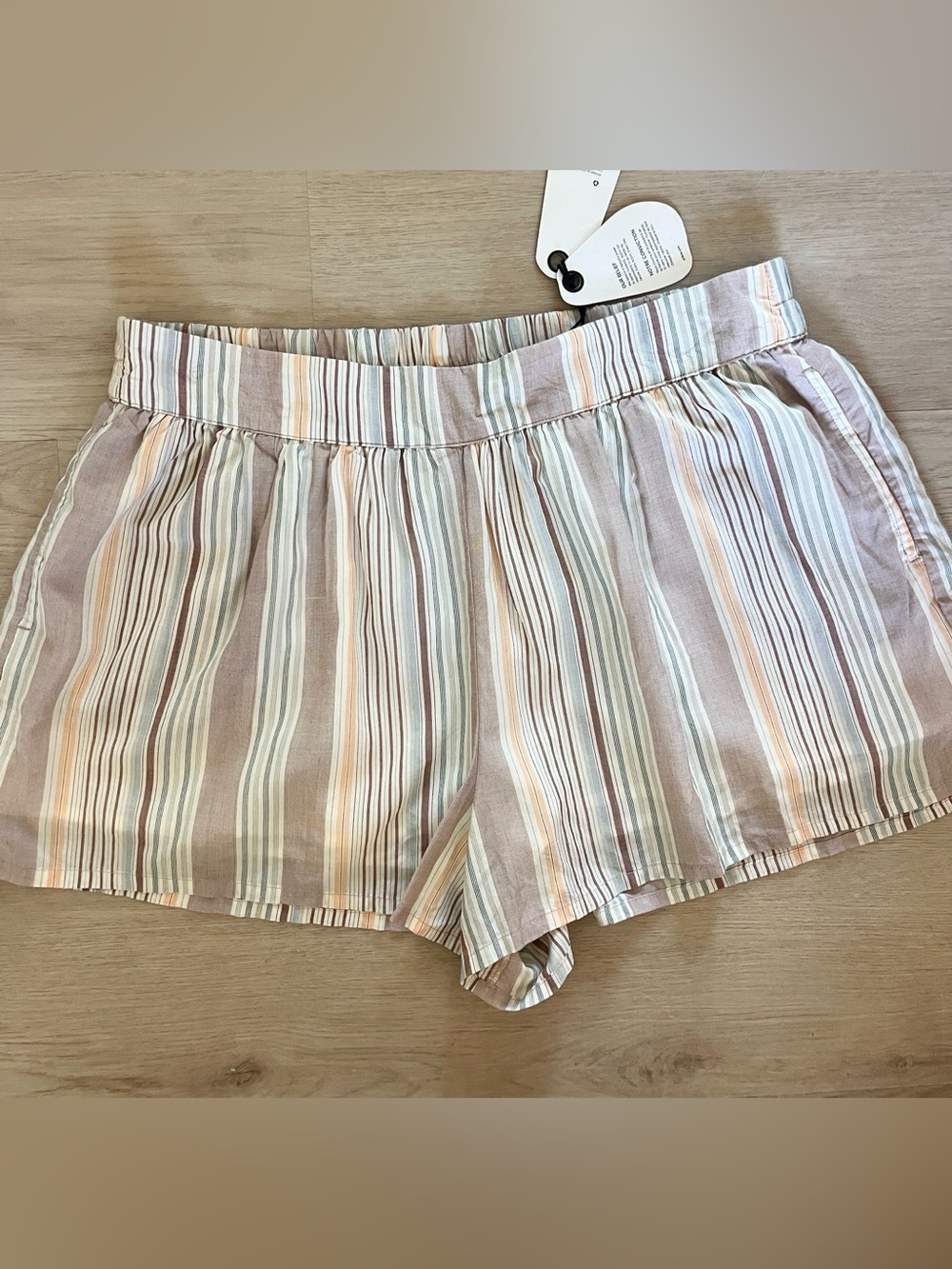 Prana Pastel Stripe High-Waist Women's Shorts XL